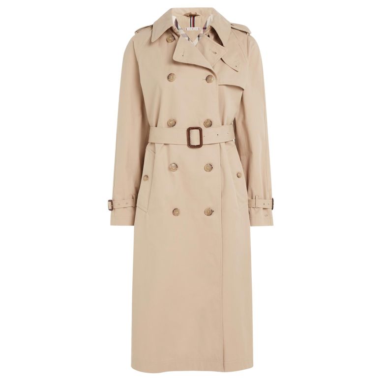 Cotton long trench coat clearance