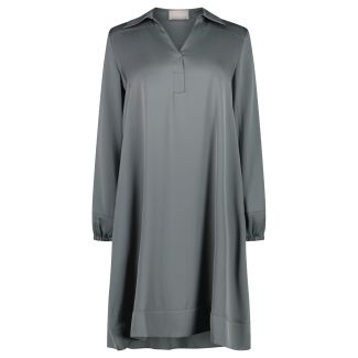 Damen Blusenkleid knielang