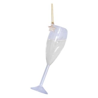 WEIHNACHTSANHÄNGER CHAMPAGNERGLAS 