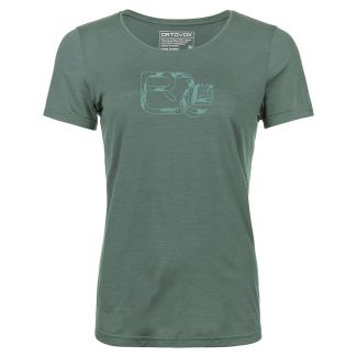 DAMEN T-SHIRT 120 COOL TECH LEAF LOGO