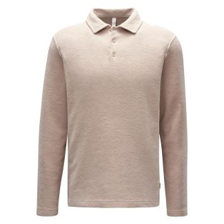 HERREN FLEECE-POLO OYSTER