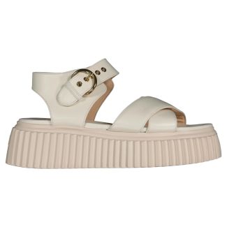DAMEN FLATFORM-SANDALE AURORA