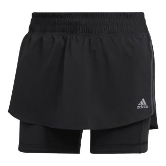 Damen 2-in1 Laufhose kurz Icons 3-Streifen