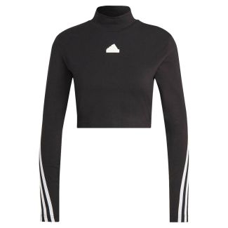 DAMEN LONGSLEEVE FUTURE ICONS 3-STREIFEN MOCK