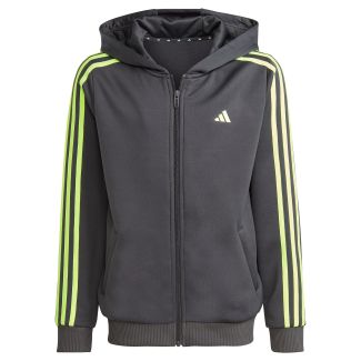 KINDER KAPUZENJACKE TRAIN ESSENTIALS AEROREADY 3-STREIFEN