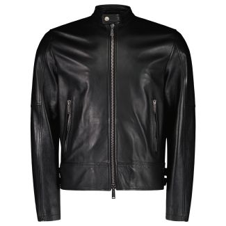 Herren Lederjacke Biker Bomber