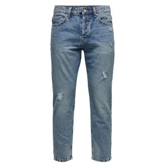 Herren Straight Jeans Cropped