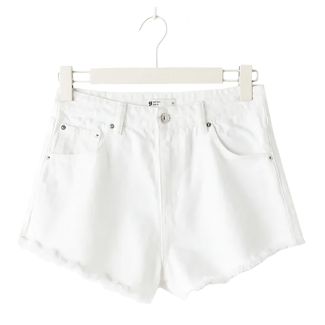 Damen Shorts Fringe Denim 