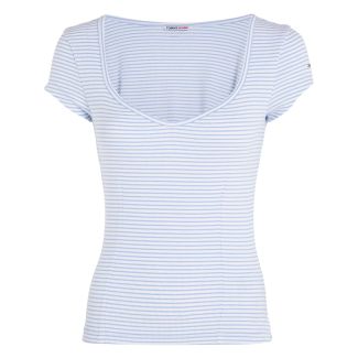 DAMEN T-SHIRT BBY STRIPE SS