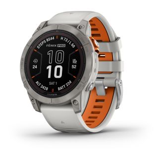 GARMIN-EPIX PRO (G2) 51MM SAPPHIRE/TITANE WHITE - Montre cardio GPS