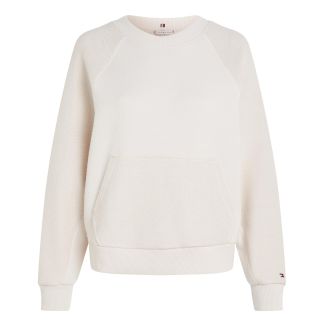 DAMEN SWEATSHIRT TEXTURE PATCH RAGLAN 