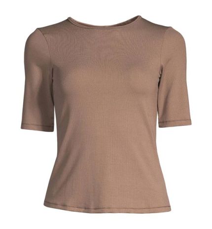 DAMEN T-SHIRT RIB TEE