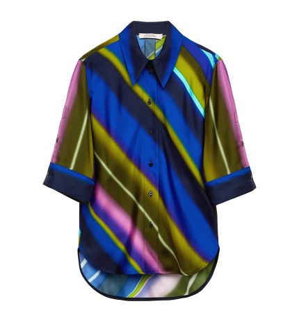 DAMEN SEIDENBLUSE CITYLIGHT STRIPES