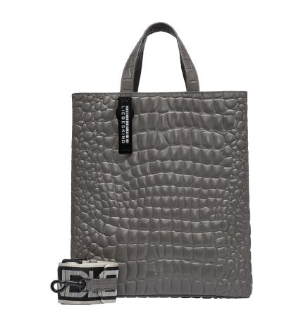 DAMEN HANDTASCHE KROKO PAPER BAG TOTE M