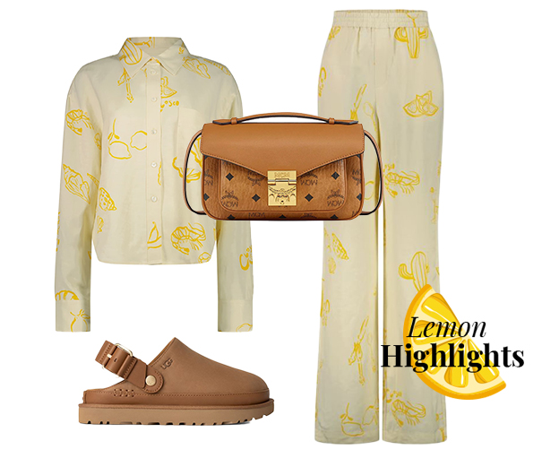 Outfitinspiration: Lemon gelbe Bluse und passende Hose mit Accessoires