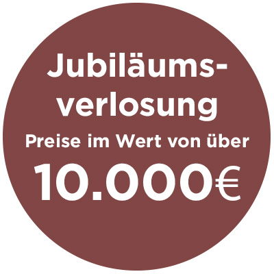 Gro&szlig;e Jubil&auml;umsverlosung mit Preisen im Wert von &uuml;ber 10.000 &euro;